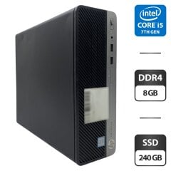 Компьютер HP ProDesk 400 G4 SFF / Intel Core i5-7500 (4 ядра по 3.4 - 3.8 GHz) / 8 GB DDR4 / 240 GB SSD / Intel HD Graphics 630