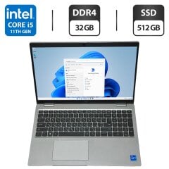Мобільна робоча станція Б-клас Dell Precision 3561 / 15.6" (1920x1080) IPS / Intel Core i5-11500H (6 (12) ядер по 2.4 - 4.6 GHz) / 32 GB DDR4 / 512 GB SSD / nVidia T600, 4 GB GDDR6, 128-bit / WebCam / Windows 11 Pro