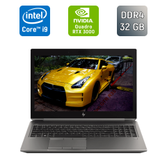 Мобільна робоча станція Б-клас HP zBook 15 G6 / 15.6" (1920x1080) IPS / Intel Core i9-9880H (8 (16) ядер по 2.3 - 4.8 GHz) / 32 GB DDR4 / 1000 GB SSD / nVidia Quadro RTX 3000, 6 GB GDDR6, 192-bit / WebCam / TouchID