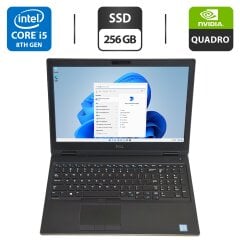 Мобильная рабочая станция Dell Precision 7530 / 15.6" (1920x1080) IPS / Intel Core i5-8300H (4 (8) ядра по 2.3 - 4.0 GHz) / 16 GB DDR4 / 256 GB SSD / nVidia Quadro P2000, 4 GB GDDR5, 128-bit / WebCam