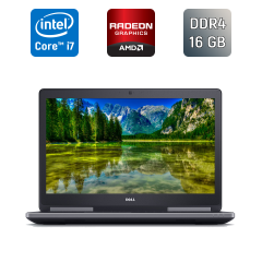 Мобильная рабочая станция Dell Precision 7720 / 17.3" (1920x1080) IPS / Intel Core i7-6820HQ (4 (8) ядра по 2.7 - 3.6 GHz) / 16 GB DDR4 / 128 GB SSD + 500 GB HDD / AMD Radeon Pro WX 4130, 2 GB GDDR5, 128-bit / HDMI / WebCam