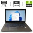 Мобільна робоча станція HP ZBook 17 G6 / 17.3" (3840x2160) IPS Touch / Intel Core i7-9750H (6 (12) ядер по 2.6 - 4.5 GHz) / 16 GB DDR4 / 512 GB SSD M.2 / nVidia Quadro T1000, 4 GB GDDR5, 128-bit / WebCam
