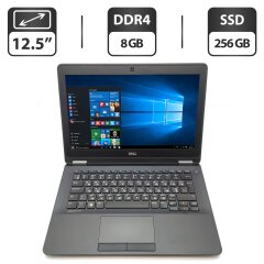 Нетбук Dell Latitude E7270 / 12.5" (1366x768) TN / Intel Core i5-6200U (2 (4) ядра по 2.3 - 2.8 GHz) / 8 GB DDR4 / 240 GB SSD / Intel HD Graphics 520 / WebCam
