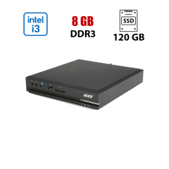 Неттоп Acer Veriton N4630G USFF / Intel Core i3-4160 (2 (4) ядра по 3.6 GHz) / 8 GB DDR3 / 120 GB SSD / Intel HD Graphics 4400