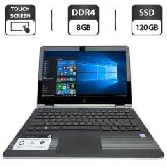 Ноутбук-трансформер Б-клас HP Pavilion X360 13-u163nr / 13.3" (1920x1080) IPS Touch / Intel Core i5-7200U (2 (4) ядра по 2.5 - 3.1 GHz) / 8 GB DDR4 / 120 GB SSD / Intel HD Graphics 620 / WebCam