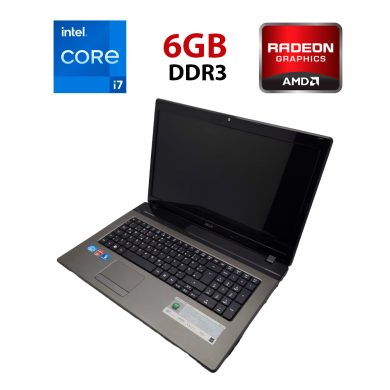 Ноутбук Acer Aspire 7750G / 17.3" (1600x900) TN / Intel Core i7-2630QM (4 (8) ядра по 2.0 &ndash; 2.9 GHz) / 6 GB DDR3 / 120 GB SSD + 500 GB HDD / AMD Radeon HD 6700M, 2 GB DDR3, 128-bit / WebCam