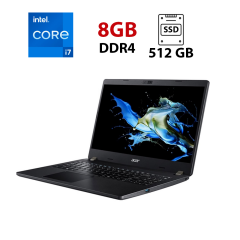 Ноутбук Acer TravelMate P2 TMP214-52 / 14" (1920x1080) IPS / Intel Core i7-10510U (4 (8) ядра по 1.8 - 4.9 GHz) / 8 GB DDR4 / 512 GB SSD / Intel UHD Graphics for 10th / WebCam / Win 11