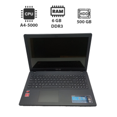 Ноутбук Asus X550  / 15.6" (1366x768) TN / AMD A4-5000 (4 ядра по 1.5 GHz) / 6 GB DDR3 / 500 GB HDD / AMD Radeon HD 8330 Graphics / WebCam / HDMI