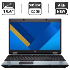 Ноутбук Б-класс HP ProBook 6555b / 15.6" (1366x768) TN / AMD Turion II P540 (2 ядра по 2.4 GHz) / 4 GB DDR3 / 120 GB SSD NEW / AMD Radeon HD 4200 Graphics / DVD-ROM / АКБ NEW + Windows 10 Pro