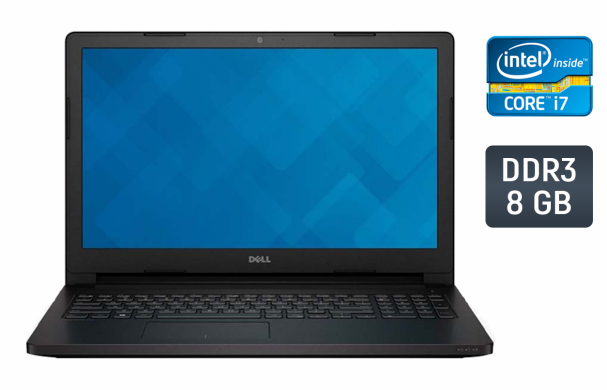 Ноутбук Dell Latitude 3570 / 15.6" (1366x768) TN / Intel Core i7-6500U (2 (4) ядра по 2.5 - 3.1 GHz) / 8 GB DDR3 / 240 GB SSD / nVidia GeForce 920M, 2 GB DDR3, 64-bit / WebCam / Windows 10