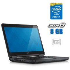 Ноутбук Dell Latitude E5450 / 14" (1366x768) TN / Intel Core i5-5300U (2 (4) ядра по 2.3 - 2.9 GHz) / 8 GB DDR3 / 120 GB SSD / Intel HD Graphics 5500 / WebCam
