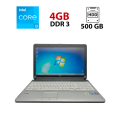 Ноутбук Fujitsu Lifebook А530 / 15" (1366x768) TN / Intel Core i3-370M (2 (4) ядра по 2.4 GHz) / 4 GB DDR3 / 500 GB HDD / Intel HD Graphics / WebCam