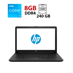 Ноутбук HP 15-bsO60wm / 15.6" (1366x768) TN / Intel Core i3-7100U (2 (4) ядра по 2.4 GHz) / 8 GB DDR4 / 240 GB SSD / Intel HD Graphics 620 / WebCam