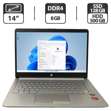 Ноутбук HP Pavilion 14-dk1025wm / 14" (1366x768) TN / AMD Ryzen 3 3250U (2 (4) ядра по 2.6 - 3.5 GHz) / 8 GB DDR4 / 128 GB SSD + 500 GB HDD / AMD Radeon Vega 3 Graphics / WebCam Ноутбук HP Pavilion 14-dk1025wm / 14" (1366x768) TN / AMD Ryzen 3 3250U (2 (4) ядра по 2.6 - 3.5 GHz) / 8 GB DDR4 / 128 GB SSD + 500 GB HDD / AMD Radeon Vega 3 Graphics / WebCam