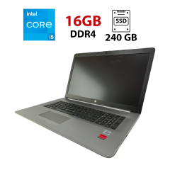 Ноутбук HP ProBook 470 G7 / 17.3" (1920x1080) IPS / Intel Core i5-10210U (4 (8) ядра по 1.6 - 4.2 GHz) / 16 GB DDR4 / 240 GB SSD / AMD Radeon R7 M440, 2 GB GDDR5, 64-bit / WebCam