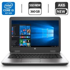Ноутбук HP ProBook 640 G1 / 14" (1366x768) TN / Intel Core i5-4300M (2 (4) ядра по 2.6 - 3.3 GHz) / 8 GB DDR3 / 360 GB SSD NEW / Intel HD Graphics 4600 / WebCam / DVD-ROM / АКБ NEW
