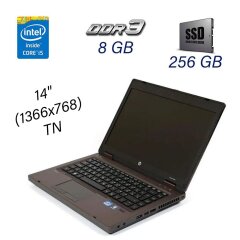 Ноутбук HP ProBook 6460b / 14" (1366x768) TN / Intel Core i5-2410M (2 (4) ядра по 2.3 - 2.9 GHz) / 8 GB DDR3 / 256 GB SSD / WebCam / DVD-ROM / USB 3.0 / Fingerprint