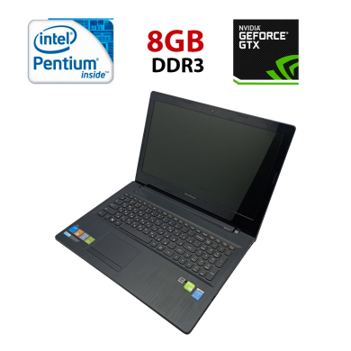 Ноутбук Lenovo B50-10 / 15.6" (1366x768) TN / Intel Pentium N3540 (4 ядра по 2.16 - 2.66 GHz) / 8 GB DDR3 / 500 GB HDD / nVidia Geforce 820M, 1 GB DDR3, 64-bit / WebCam