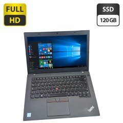 Ноутбук Lenovo ThinkPad T460 / 14" (1366x768) TN / Intel Core i5-6300U (2 (4) ядра по 2.4 - 3.0 GHz) / 8 GB DDR3 / 120 GB SSD / Intel HD Graphics 520 / WebCam / Два АКБ