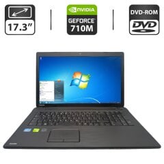 Ноутбук Toshiba Satellite C70-A / 17.3" (1600x900) TN / Intel Core i3-3120M (2 (4) ядра по 2.5 GHz) / 6 GB DDR3 / 500 GB HDD / nVidia GeForce 710M, 1 GB GDDR3, 64-bit / WebCam / DVD-ROM