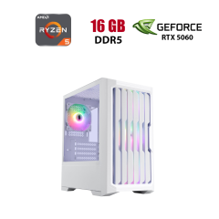 Новый игровой ПК Ice Azza CSAZ Tower / AMD Ryzen 5 8400F (6 (12) ядер по 4.2 - 4.7 GHz) / 16 GB DDR5 / 480 GB SSD / nVidia GeForce RTX 5060, 8 GB GDDR7, 128-bit