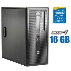 ПК HP EliteDesk 800 G1 Tower / Intel Core i5-4570 (4 ядра по 3.2 - 3.6 GHz) / 16 GB DDR3 / 500 GB HDD / Intel HD Graphics 4600 / DVD-ROM 