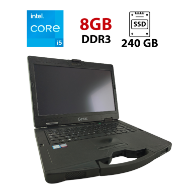 Полузащищенный ноутбук Getac S410 / 14" (1920x1080) IPS / Intel Core i5-6200U (2 (4) ядра по 2.3 - 2.8 GHz) / 8 GB DDR3 / 240 GB SSD / Intel UHD Graphics 620 / NoWebCam