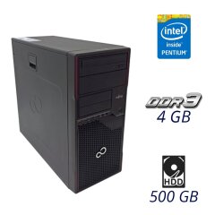 Системный блок Fujitsu CELSIUS W420 Tower / Intel Pentium G2030 (2 ядра по 3.0 GHz) / 4 GB DDR3 / 500 GB HDD