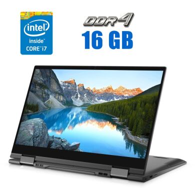 Ультрабук-трансформер Б-класс Dell Inspiron 7506 / 15.6" (3840x2160) IPS / Intel Core i7-1165G7 (4 (8) ядра по 2.8 - 4.7 GHz) / 16 GB DDR4 / 1000 GB SSD / Intel Iris Xe Graphics / WebCam / Windows 10 Home