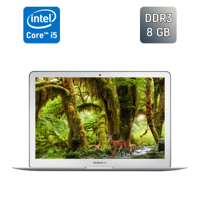Ультрабук Б-класс Apple MacBook Air A1466 / 13.3" (1440x900) IPS / Intel Core i5-5250U (2 (4) ядра по 1.6 - 2.7 GHz) / 8 GB DDR3 / 256 GB SSD / Intel HD Graphics 6000 / WebCam / Silver Ультрабук Б-класс Apple MacBook Air A1466 / 13.3" (1440x900) IPS / Intel Core i5-5250U (2 (4) ядра по 1.6 - 2.7 GHz) / 8 GB DDR3 / 256 GB SSD / Intel HD Graphics 6000 / WebCam / Silver