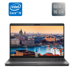 Ультрабук Б-класс Dell Latitude 5500 / 15.6" (1366x768) TN / Intel Core i5-8365U (4 (8) ядра по 1.6 - 4.1 GHz) / 16 GB DDR4 / 256 GB SSD / Intel UHD Graphics / WebCam / SIM / HDMI