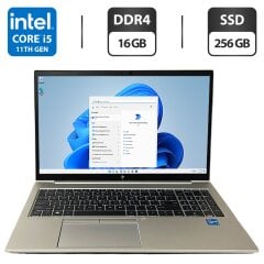 Ультрабук Б-класс HP EliteBook 850 G8 / 15.6" (1920x1080) IPS Touch / Intel Core i5-1145G7 (4 (8) ядра по 2.6 - 4.4 GHz) / 16 GB DDR4 / 256 GB SSD / Intel Iris Xe Graphics / WebCam