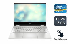 Ноутбук-трансформер Б-класс HP Pavilion x360m 14m-dw / 14" (1920x1080) IPS Touch / Intel Core i5-1035G1 (4 (8) ядра по 1.0 - 3.6 GHz) / 16 GB DDR4 / 480 GB SSD / Intel UHD Graphics / WebCam / TouchID / Windows 10