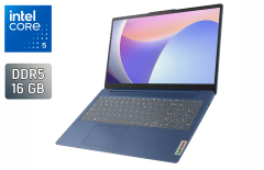 Ультрабук Б-клас Lenovo IdeaPad Slim3 15IRU9 / 15.6" (1920x1080) IPS / Intel Core 5-120U (10 (12) ядер по 1.4 - 5.0 GHz) / 16 GB DDR5 / 1000 GB SSD / Intel Graphics / WebCam / Windows 11