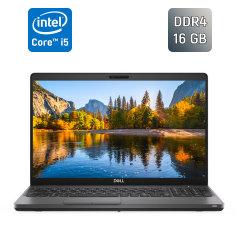 Ультрабук Dell Latitude 5500 / 15.6" (1920x1080) IPS / Intel Core i5-8365U (4 (8) ядра по 1.6 - 4.1 GHz) / 16 GB DDR4 / 256 GB SSD / Intel UHD Graphics / HDMI / WebCam