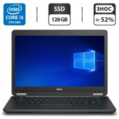 Ультрабук Dell Latitude E7450 / 14" (1366x768) TN / Intel Core i5-5300U (2 (4) ядра по 2.3 - 2.9 GHz) / 8 GB DDR3 / 128 GB SSD / Intel HD Graphics 5500 / WebCam / HDMI