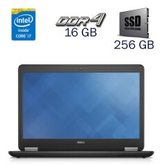 Ультрабук Dell Latitude E7470 / 14" (1920x1080) TN / Intel Core i7-6600U (2 (4) ядра по 2.6 - 3.4 GHz) / 16 GB DDR4 / 256 GB SSD / Intel HD Graphics 520 / WebCam