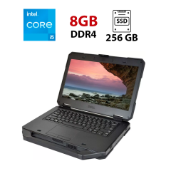 Захищений ноутбук Dell Latitude 5414 Rugged / 14" (1920x1080) IPS Touch / Intel Core i5-6300U (2 (4) ядра по 2.4 - 3.0 GHz) / 8 GB DDR4 / 256 GB SSD / Intel HD Graphics 520 / WebCam