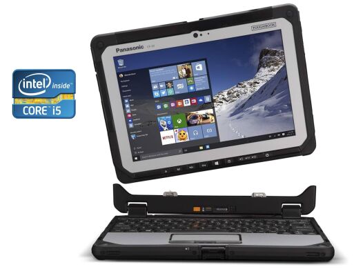 Захищений нетбук-трансформер Б-клас Panasonic Toughbook CF-20 MK2 / 10.1" (1920x1200) IPS Touch / Intel Core i5-7Y57 (2 (4) ядра по 1.2 - 3.3 GHz) / 8 GB DDR3 / 256 GB SSD / Intel HD Graphics 615 / WebCam / Win 10 Pro