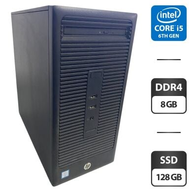 Компьютер HP 280 G2 Tower / Intel Core i5-6400 (4 ядра по 2.7 - 3.3 GHz) / 8 GB DDR4 / 128 GB SSD / Intel HD Graphics 530 / DVD-ROM