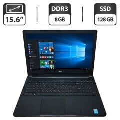 Ноутбук Dell Vostro 3558 / 15.6" (1366x768) TN / Intel Core i3-5005U (2 (4) ядра по 2.0 GHz) / 8 GB DDR3 / 128 GB SSD / Intel HD Graphics 5500 / WebCam / DVD-ROM