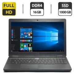 Ноутбук Dell Latitude 5580 / 15.6" (1920x1080) TN / Intel Core i5-6300U (2 (4) ядра по 2.4 - 3.0 GHz) / 16 GB DDR4 / 1000 GB SSD / Intel HD Graphics 520 / WebCam
