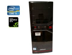 ПК Crown Tower / Intel Core i5-2500 (4 ядра по 3.3 - 3.7 GHz) / 16 GB DDR3 / 256 GB SSD + 1000 GB HDD / nVidia GeForce GTX 550 Ti, 1 GB GDDR5, 192-bit / 450W / DVD-RW
