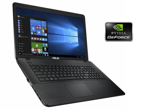 Ноутбук Asus X751MD / 17.3" (1600x900) TN / Intel Pentium N3540 (4 ядра по 2.16 - 2.66 GHz) / 8 GB DDR3 / 480 GB SSD / nVidia GeForce 820M, 1 GB DDR3, 64-bit / WebCam / DVD-ROM / Win 10 Pro