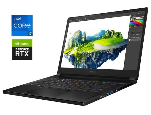 Игровой ноутбук Б-класс MSI Creator 15 A11UE / 15.6" (3840x2160) OLED / Intel Core i7-11800H (8 (16) ядер по 2.3 - 4.6 GHz) / 16 GB DDR4 / 1000 GB SSD / nVidia GeForce RTX 3060, 6 GB GDDR6, 192-bit / WebCam