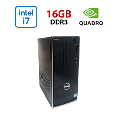 Ігровий ПК Dell Inspirion 3650 / Intel Core i7-6700K (4 (8) ядра по 4.0 - 4.2 GHz) / 16 GB DDR3 / 512 GB SSD / nVidia Quadro M2000, 4 GB GDDR5, 128-bit / Wi-Fi+Bluetooth / DVD / Win 10 Home Lic