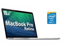 Ноутбук Apple A1398 MacBook Pro Retina / 15.4" (2880x1800) IPS / Intel Core i7-4770HQ (4 (8) ядра по 2.2 - 3.4 GHz) / 16 GB DDR3 / 256 GB SSD M.2 / Intel Iris Pro Graphics 5200 / WebCam / macOS / АКБ NEW