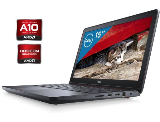 Ігровий ноутбук Dell Inspiron 15 5576 / 15.6" (1920x1080) TN / AMD A10-9630P (4 ядра по 2.6 - 3.3 GHz) / 16 GB DDR4 / 128 GB SSD + 500 GB HDD / AMD Radeon RX 460, 4 GB GDDR5, 128-bit / WebCam / Win 11