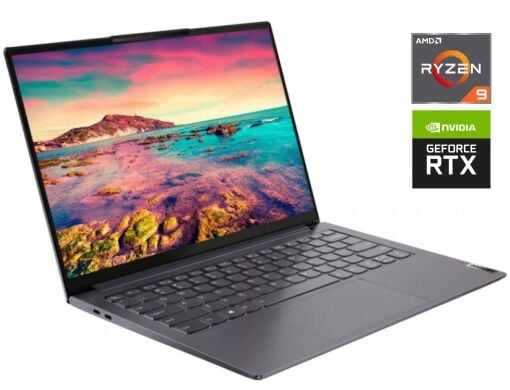 Игровой ультрабук Lenovo Yoga Slim 7 Pro 14ARH7 / 14" (3072x1920) IPS Touch / AMD Ryzen 9 6900HS (8 (16) ядер по 3.3 - 4.9 GHz) / 32 GB DDR5 / 256 GB SSD / nVidia GeForce RTX 3050, 4 GB GDDR6, 128-bit / WebCam / Win 11 Home