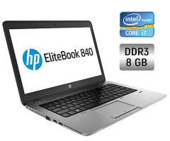 Ультрабук Б-класс HP EliteBook 840 G1 / 14" (1366x768) TN / Intel Core i7-4600U (2 (4) ядра по 2.1 - 3.3 GHz) / 8 GB DDR3 / 240 GB SSD / Intel HD Graphics 4400 / WebCam / Fingerprint / Windows 10